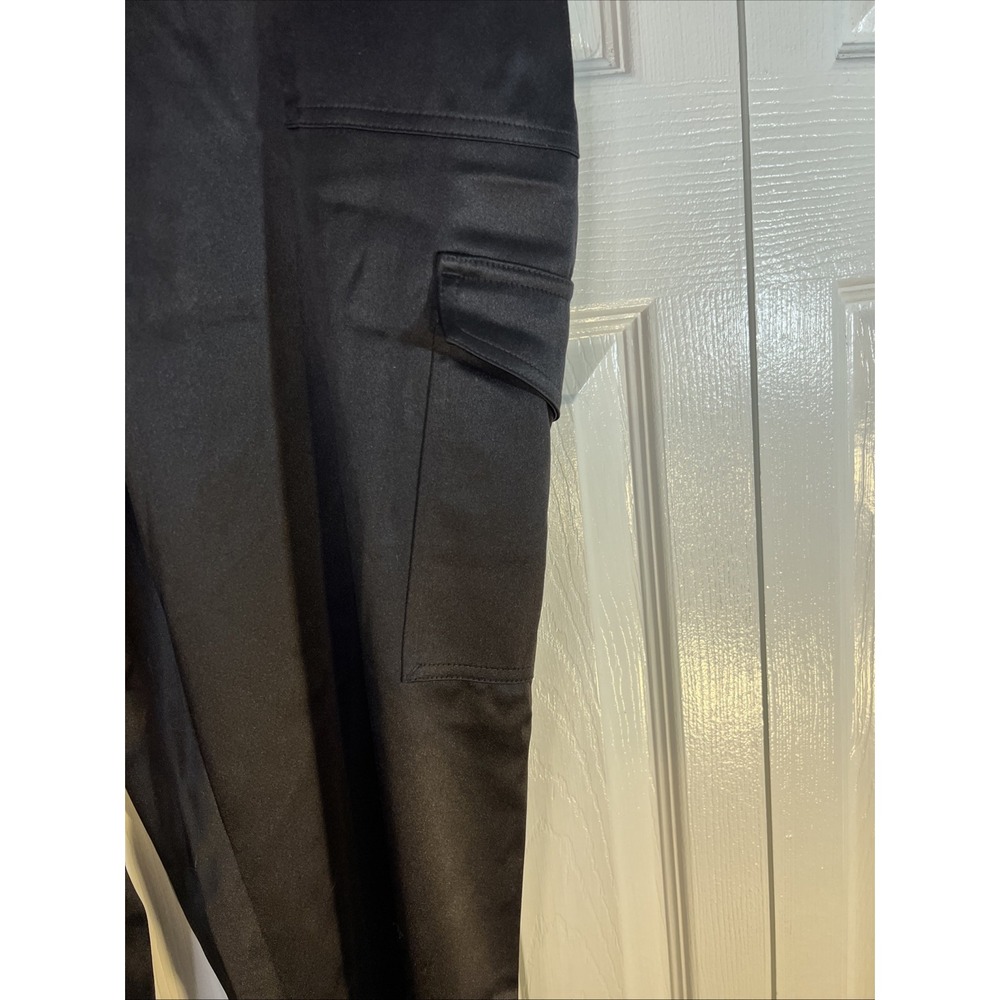 CHICO'S Black Cinch‎ Belted Cargo Pants Size 2 EUC - Picture 3 of 11